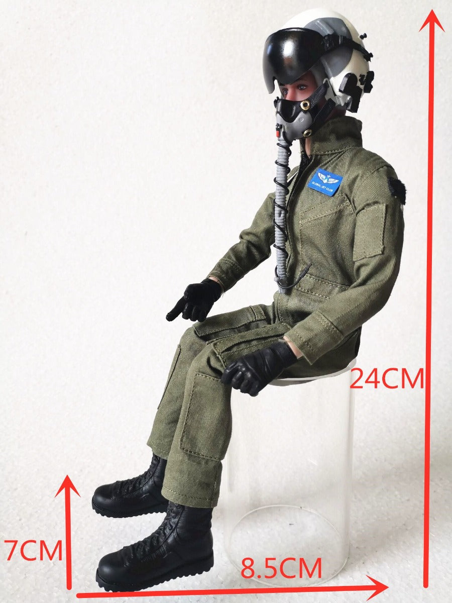 1/6 Fullbody Jet pilot with helmet (green uniform), TopRC Model