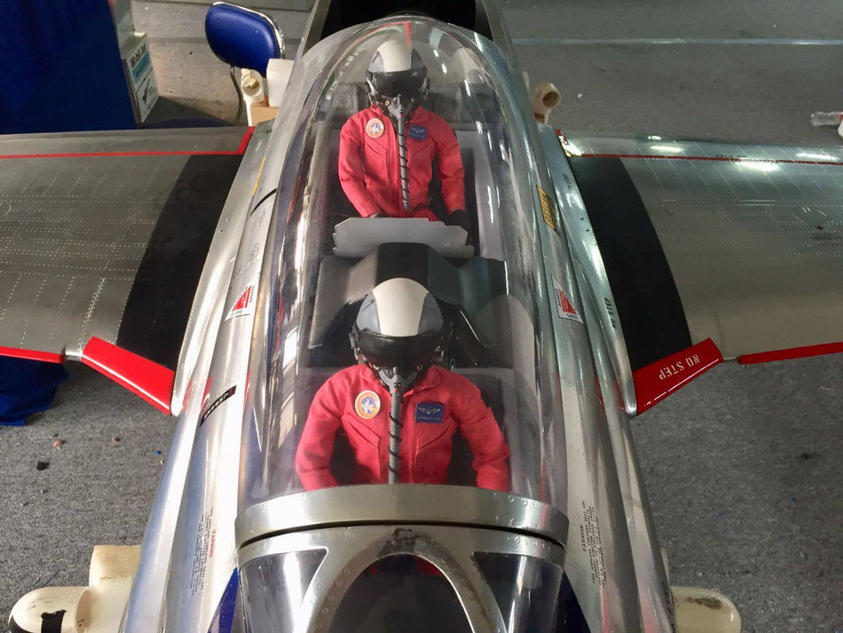 1/6 Fullbody Jet pilot with helmet (red uniform), TopRC Model