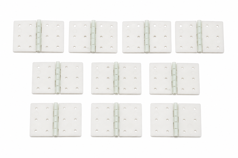 Gator RC Ultra Thin Nylon Pin Hinges, Small, 11mm × 28mm (0.43" × 1.10"), 10 Pack
