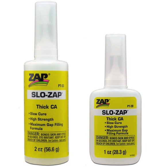 ZAP CA, Thick Viscosity, 1oz (PT-20) and 2oz (PT-33)