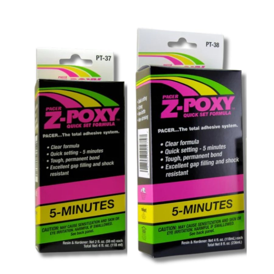 Z-Poxy 5 Minute Epoxy, ZAP, 4oz kit (PT-37) or 8oz kit (PT-38)