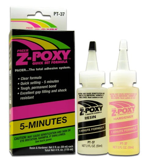 Z-Poxy 5 Minute Epoxy, ZAP, 4oz kit (PT-37) or 8oz kit (PT-38