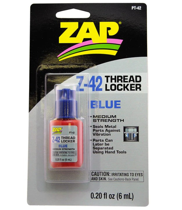 Threadlocker, Removable-Blue, Zap PT-42