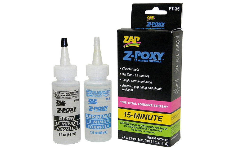 Z-Poxy 15 Minute Epoxy, ZAP PT-35 (4 oz. kit)