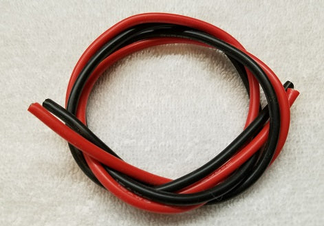 Lipo Battery Wire, 10 Gauge Silicone Wire, Red & Black, 24" set
