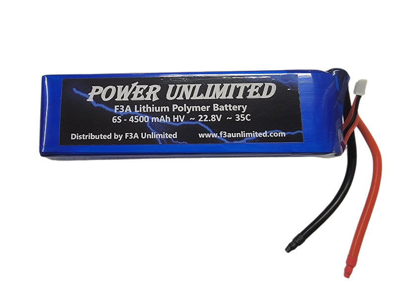 6S, 4500mAh, HV 35C Lipo Battery, Ultra Light (Power Unlimited)