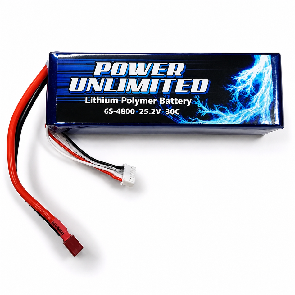 Power Unlimited 6S 4800mAh 30C LiPo Battery (25.2V)