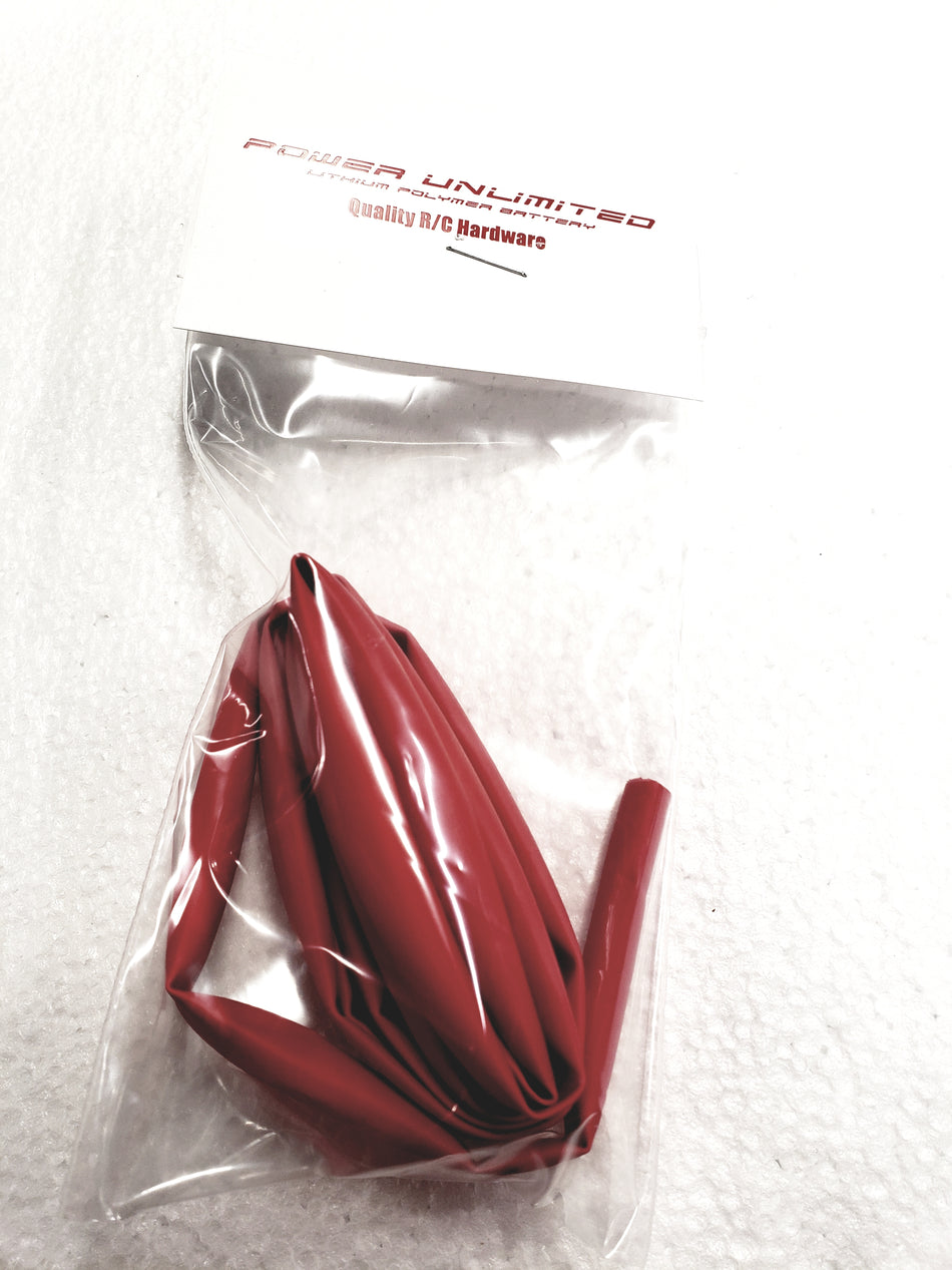 Heat Shrink Tubing, 5mm x 39" Red