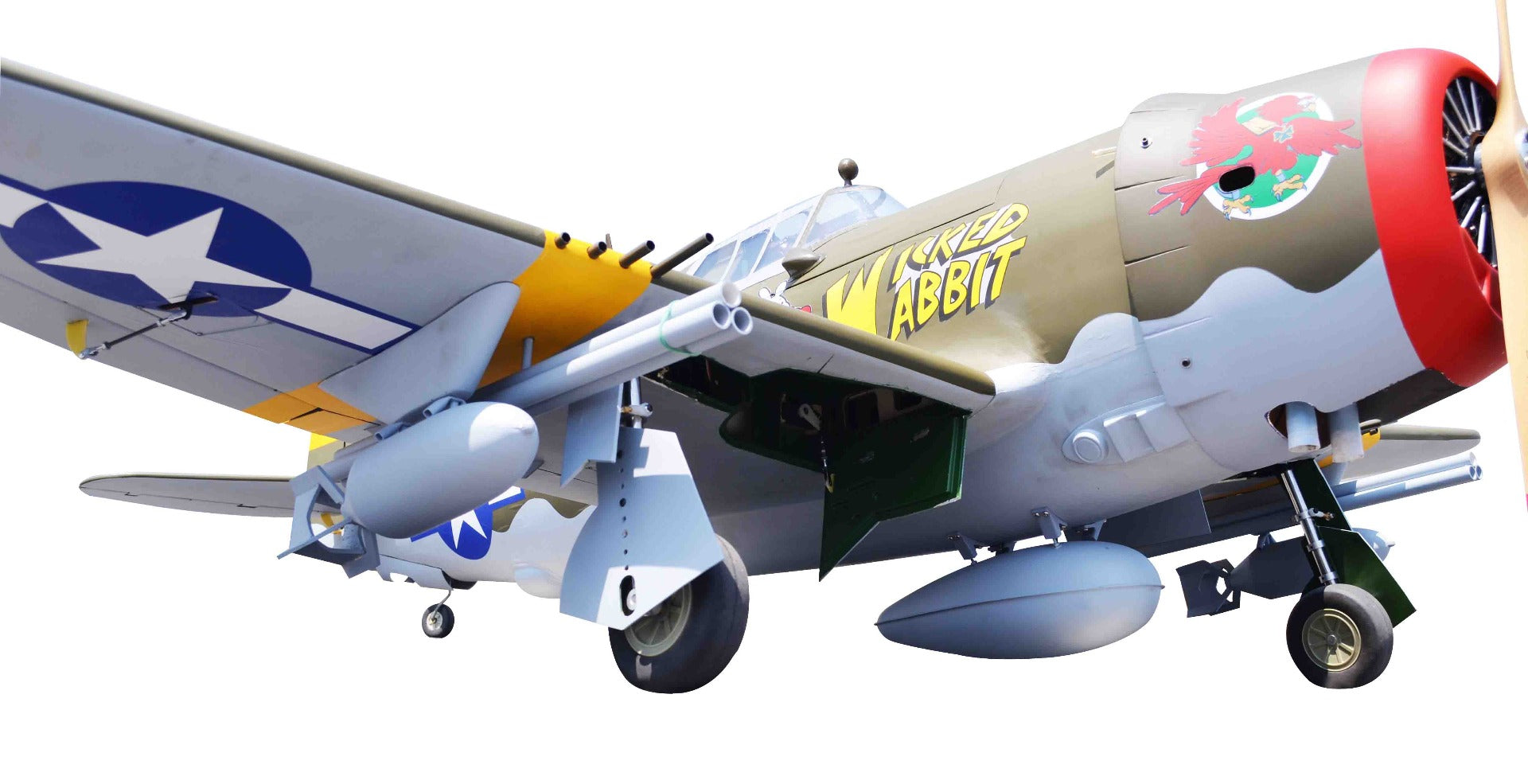 Seagull P-47 Thunderbolt Wicked Rabbit 35 to 50cc, (ARF) – Gator RC