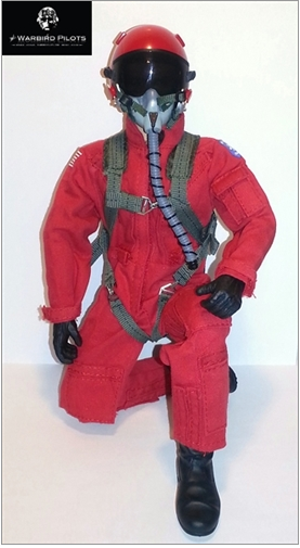 1/5 - 1/6 12" Modern Jet RC Pilot Figure (Red) By Warbirdpilots