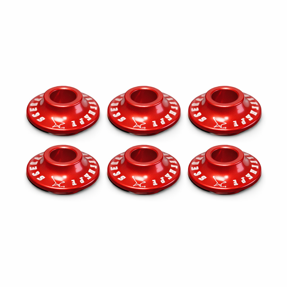 Secraft 3mm Wide Washer Red (6 Pack) | RC Airplane Hardware