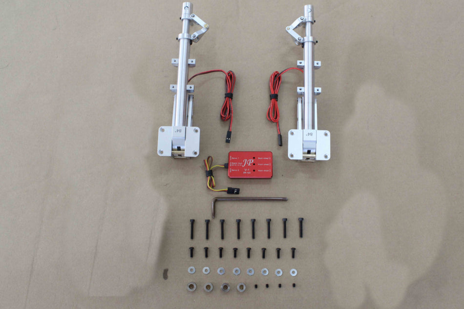 Seagull Model Electric retract landing gear ER-120 84° for Dewoitine 30cc, by JP