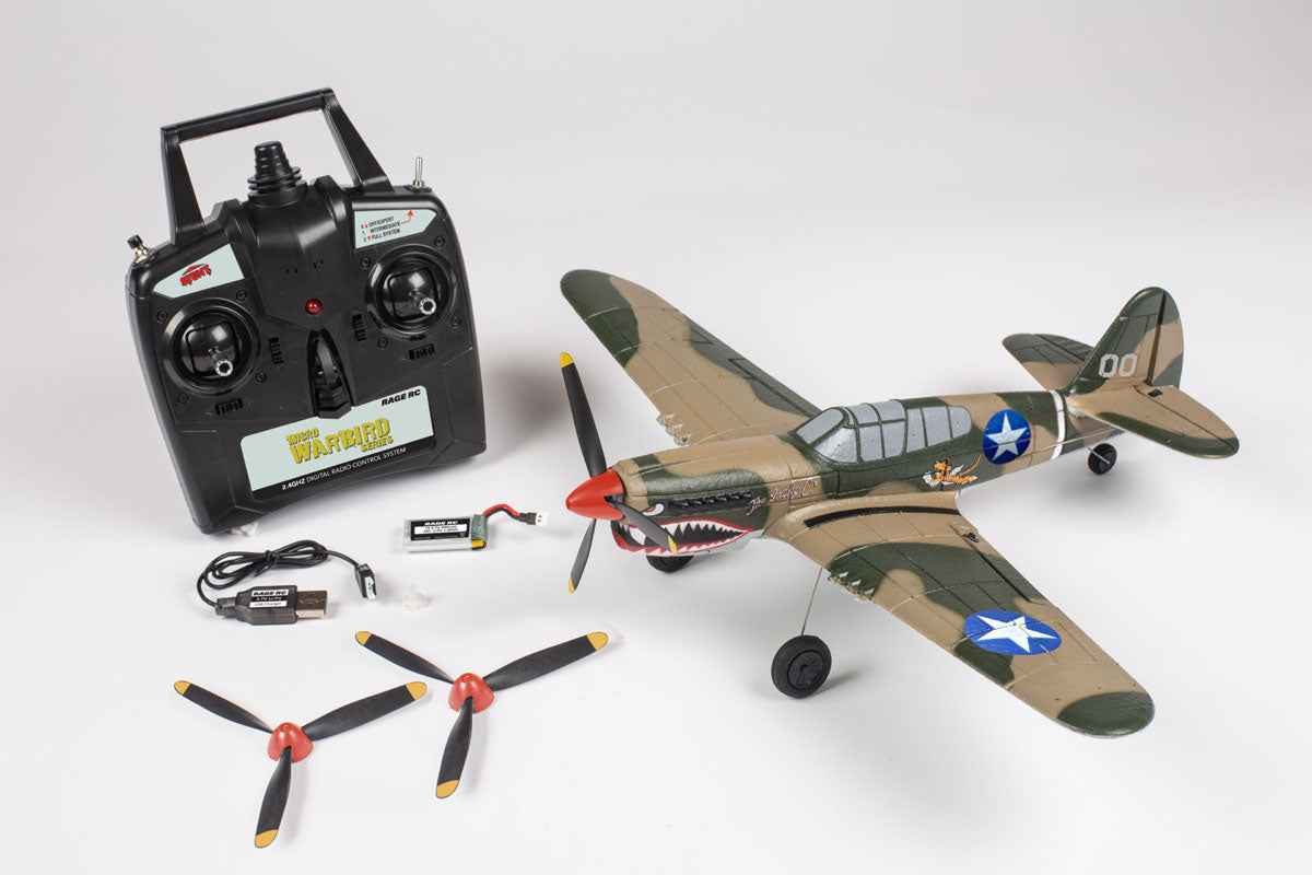 Rage Curtiss P-40 Warhawk Micro RTF Airplane with PASS (Pilot Rage Curtiss P-40 Warhawk Micro RTF Airplane with PASS (Pilot