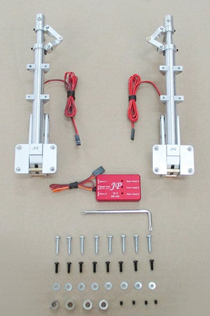 Seagull Model Electric retract landing gear ER-120 84° for Zero 20cc, by JP
