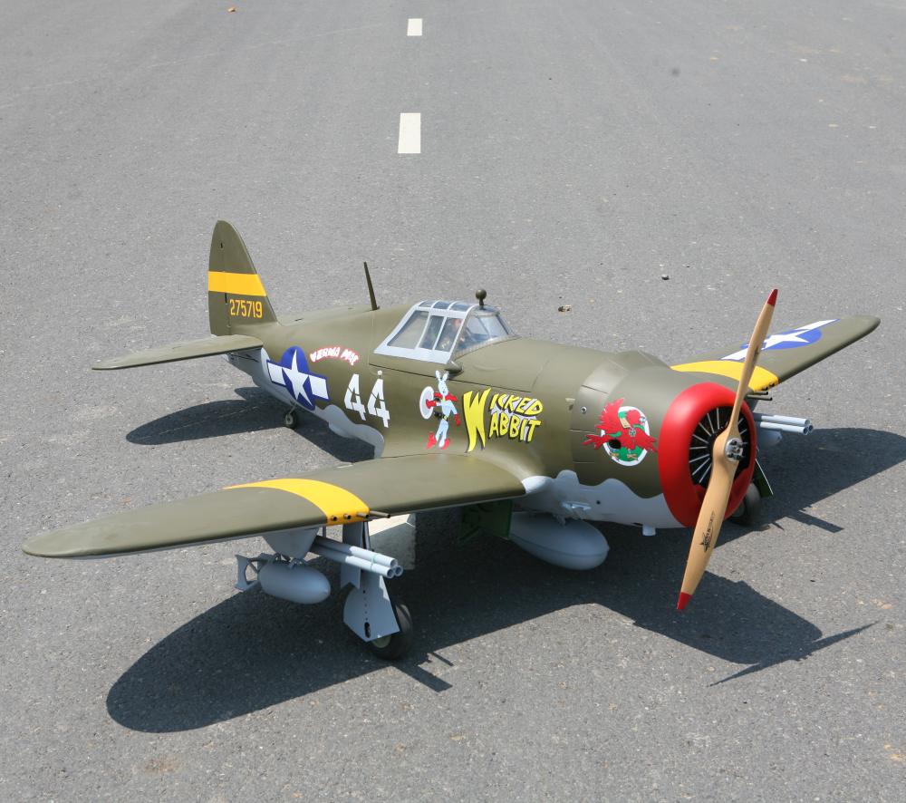 Seagull P-47 Thunderbolt Wicked Rabbit 35 to 50cc, (ARF) – Gator RC