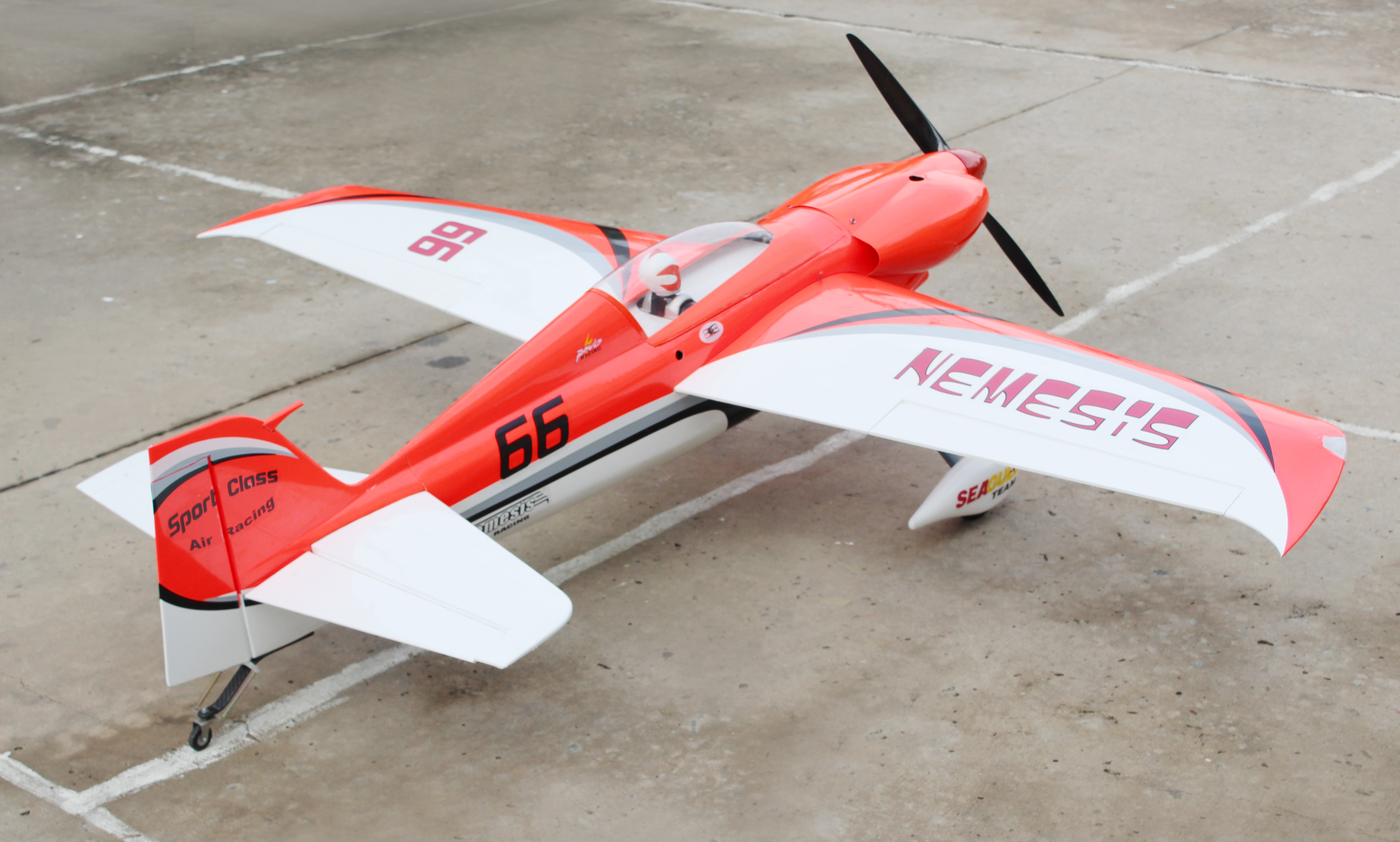 Nemesis NXT F1 Air Race 50-60cc ARF Florescent Red Seagull Models