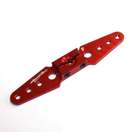 Servo Arm, 2.5" x 3mm Full Width, Futaba 25T Aluminum, Red (Secraft)