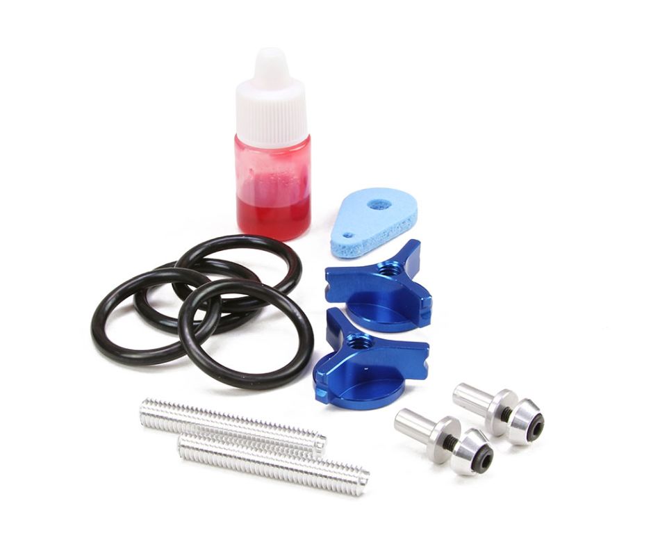 Wing Bolt Kit, 6mm w/ Hardware, Blue (Secraft)