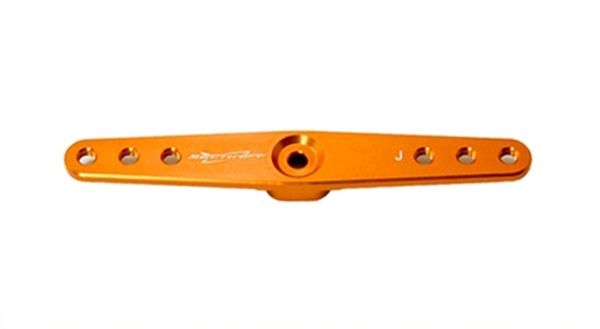 Servo Arm, 2.5" x 3mm Full Width, JR / Spektrum 23T Aluminum, Gold (Secraft V1)