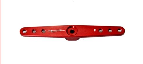 Servo Arm, 2.5" x 4-40 Full Width, Futaba 25T Aluminum, Red (Secraft V1)