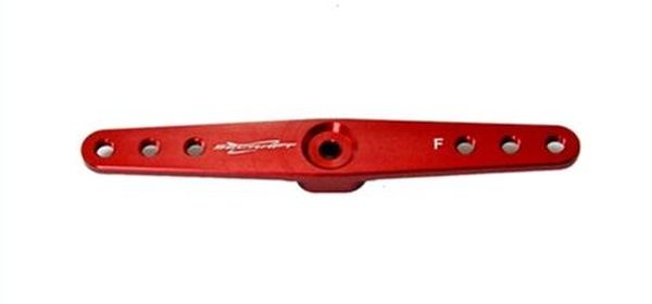 Servo Arm, 2.5" x 3mm Full Width, Futaba 25T Aluminum, Red (Secraft V1)