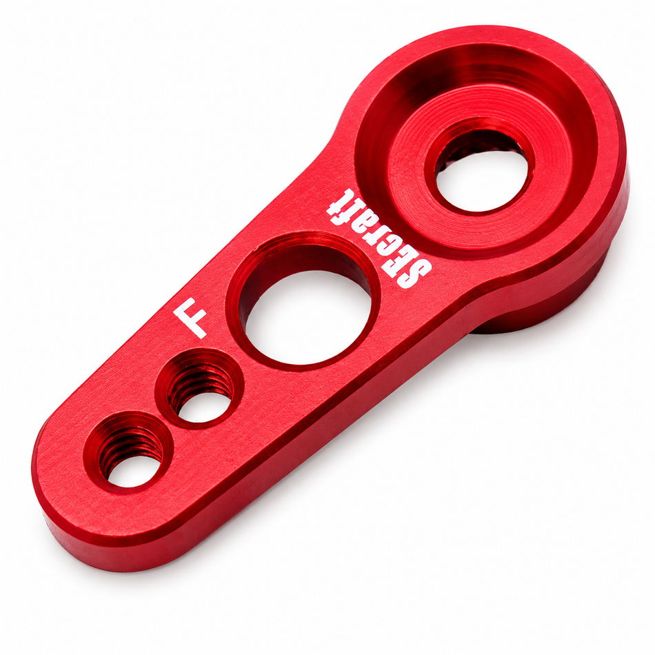 Secraft Servo Arm 15mm (0.59") V1 M2 - Futaba 25T (Red)