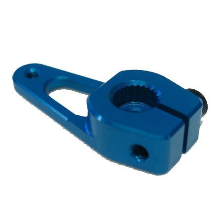 Servo Arm, 18mm (.70")  M2 Hitec 24T Aluminum, Blue, V2, Secraft