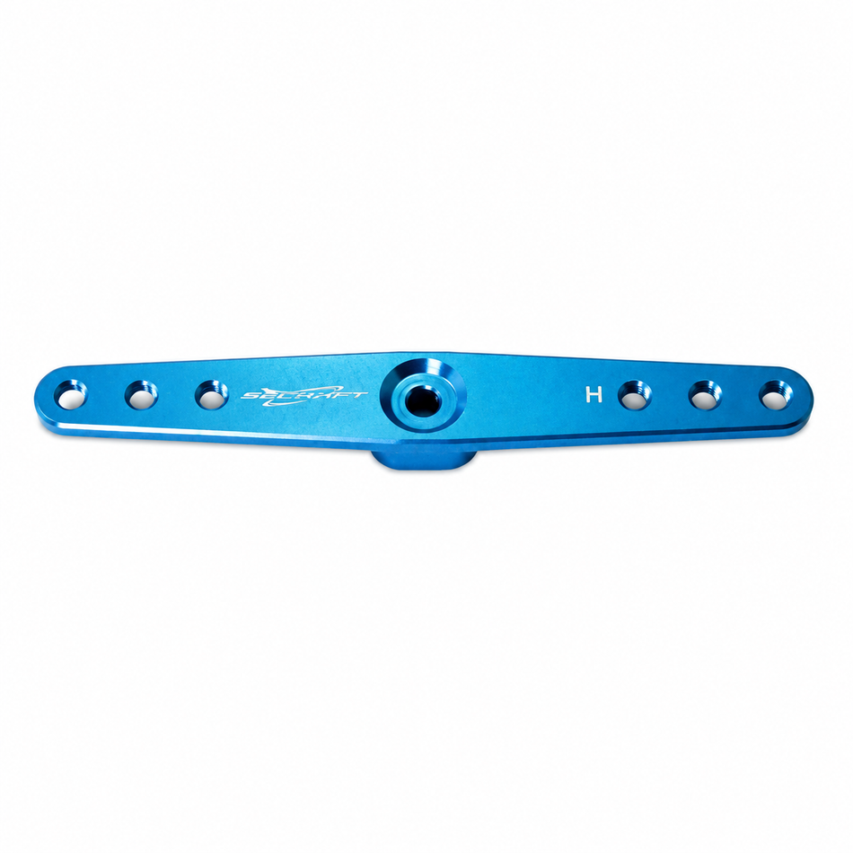 SECRAFT V1 Full Servo Arm, 2.5" (63mm), Hitec 24T, M3 Aluminum, Blue
