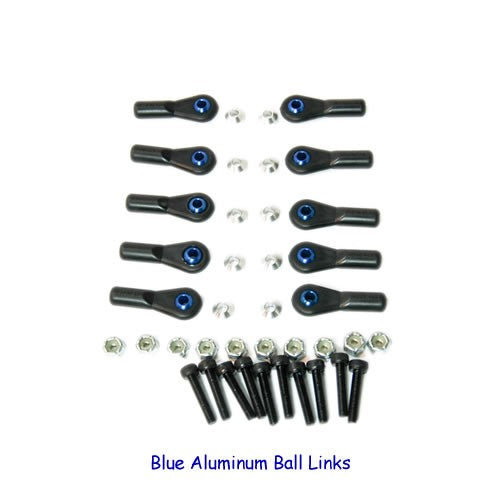 Ball Link, 4-40 Aluminum Ball, Blue 10 Pack (Secraft)