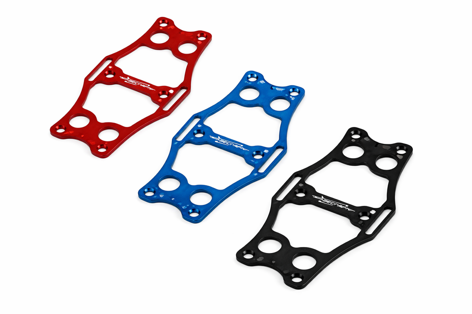 Secraft Battery Bed V2 Medium – Aluminum RC Battery Mount (Red, Blue, Black)