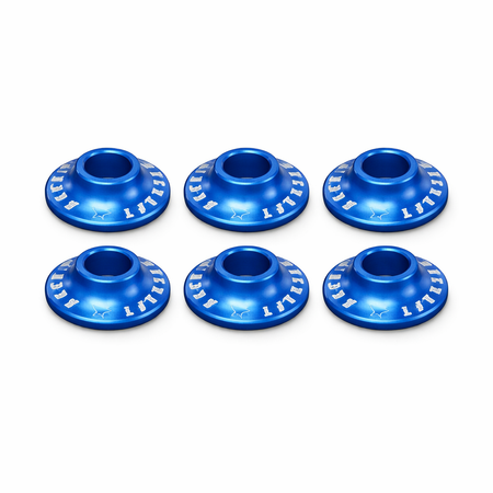 Secraft 3mm wide washers blue 6 pack for RC airplane hardware
