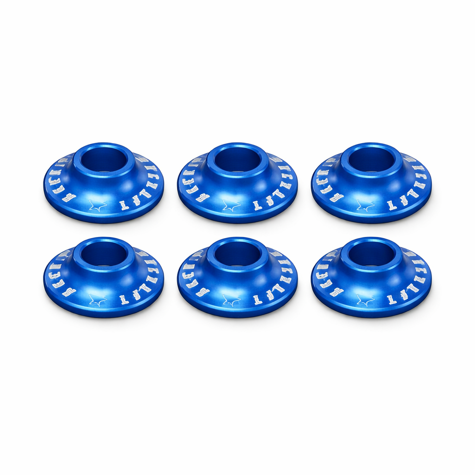 Secraft 3mm wide washers blue 6 pack for RC airplane hardware