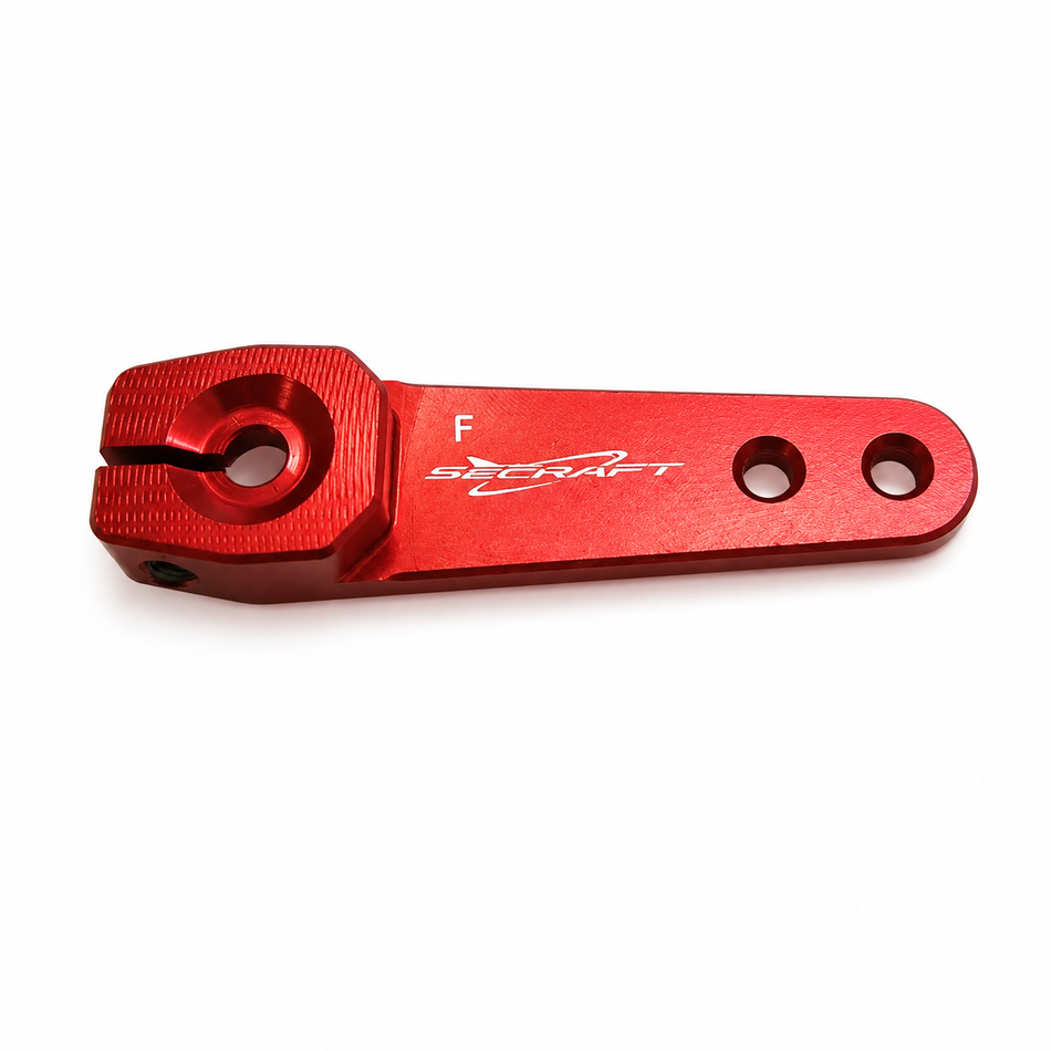 Servo Arm, 1.25" (31.75mm) Futaba 25T Aluminum, Red (Secraft) 4-40 size