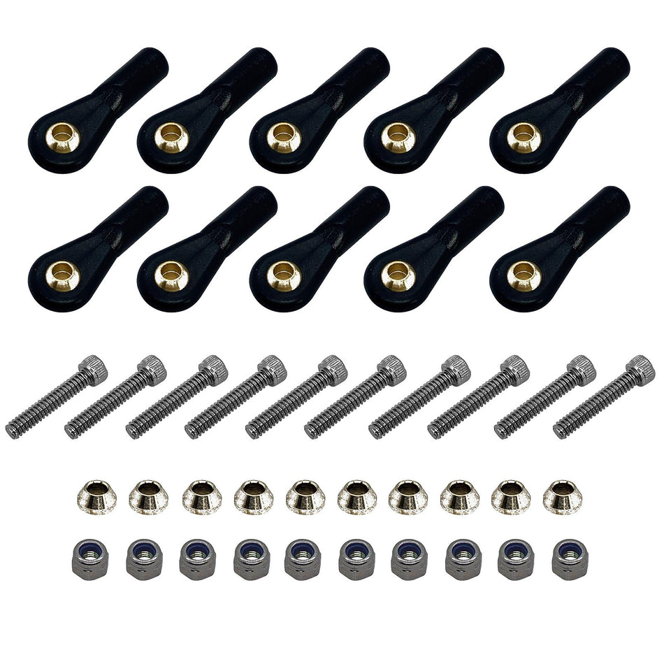 Secraft 4-40 Aluminum Ball Link (10 Pack) – Red, Blue, Silver