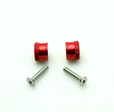 Wing Bolts, 4mm Red, Pair (Secraft)