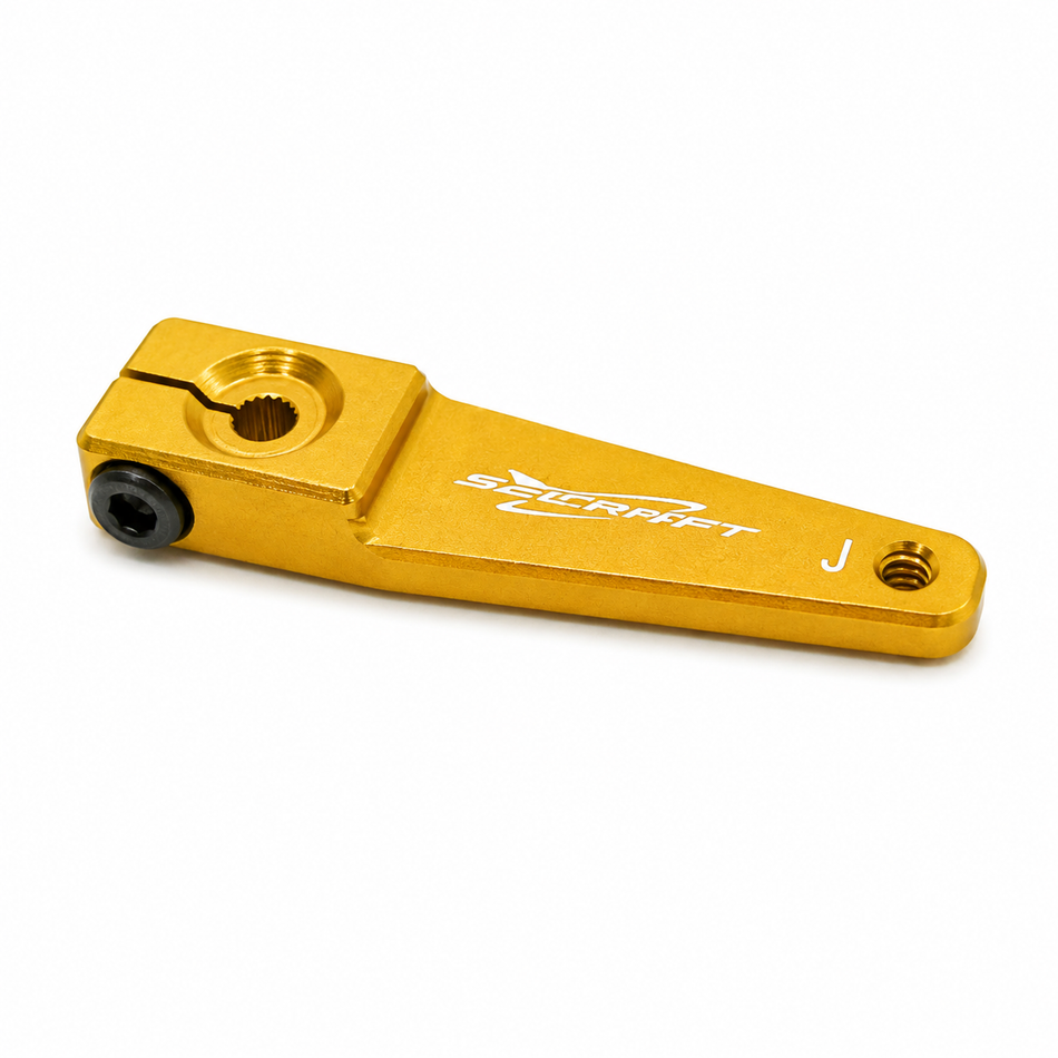 Secraft V2 1.5" Aluminum Servo Arm 4-40 23T JR/Spektrum – Gold