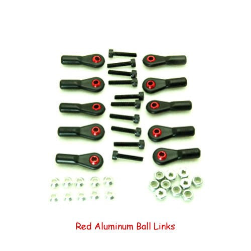 Ball Link, 3mm, Aluminum Red, 10 Pack (Secraft)