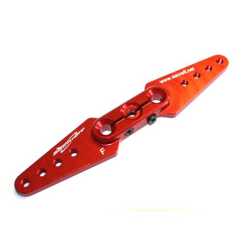 Servo Arm, 3.5" x 3mm Full Width, Futaba/Red (Secraft)