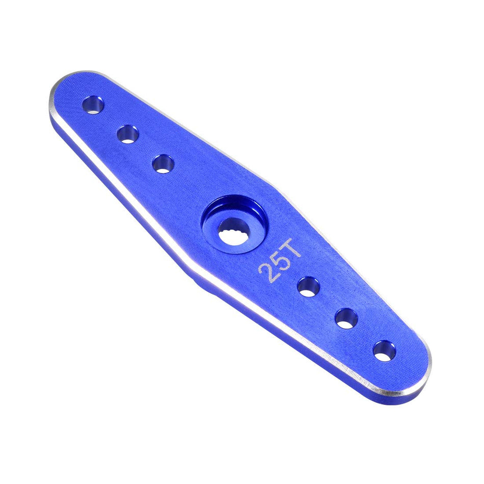 Servo Arm, 50mm (2") Full Width, Futaba 25T Aluminum, Blue (Gator)
