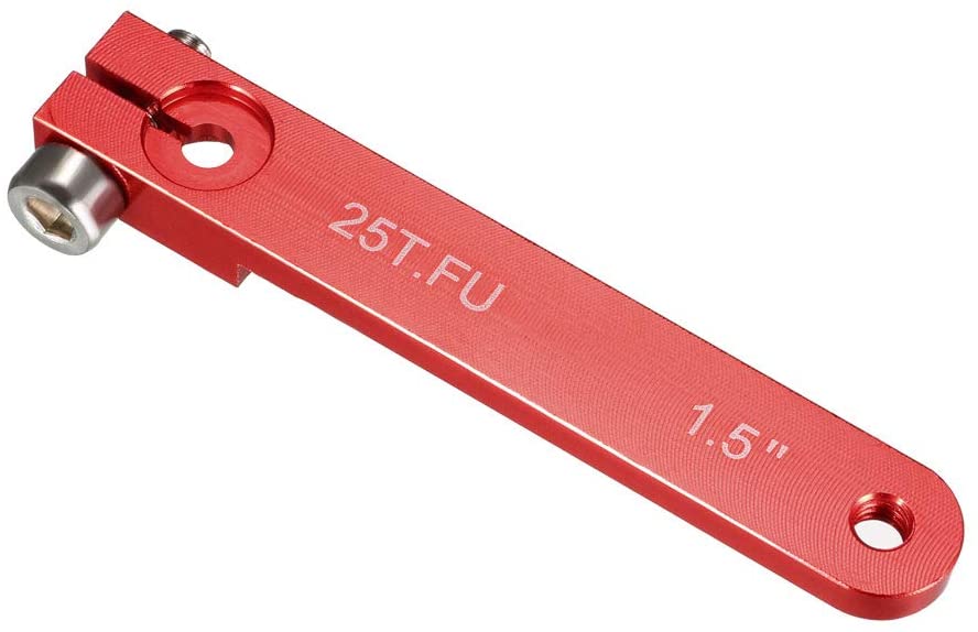 Servo Arm 1.5 Inch 25T 4-40# Thread Red, for Futaba Style spline (Gator RC)