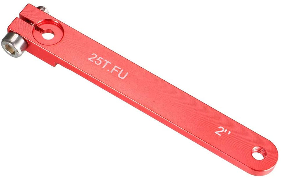Servo Arm 2 Inch 25T 4-40# Thread, Red, fits Futaba Style Splines (Gator RC)
