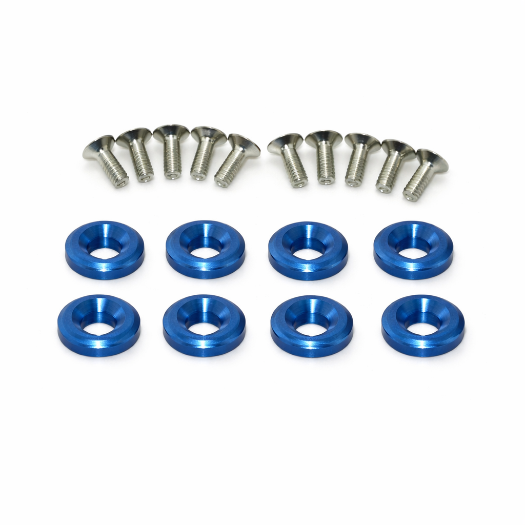 Secraft 3mm servo bolt washers blue 10 pack for RC airplane servo mounting