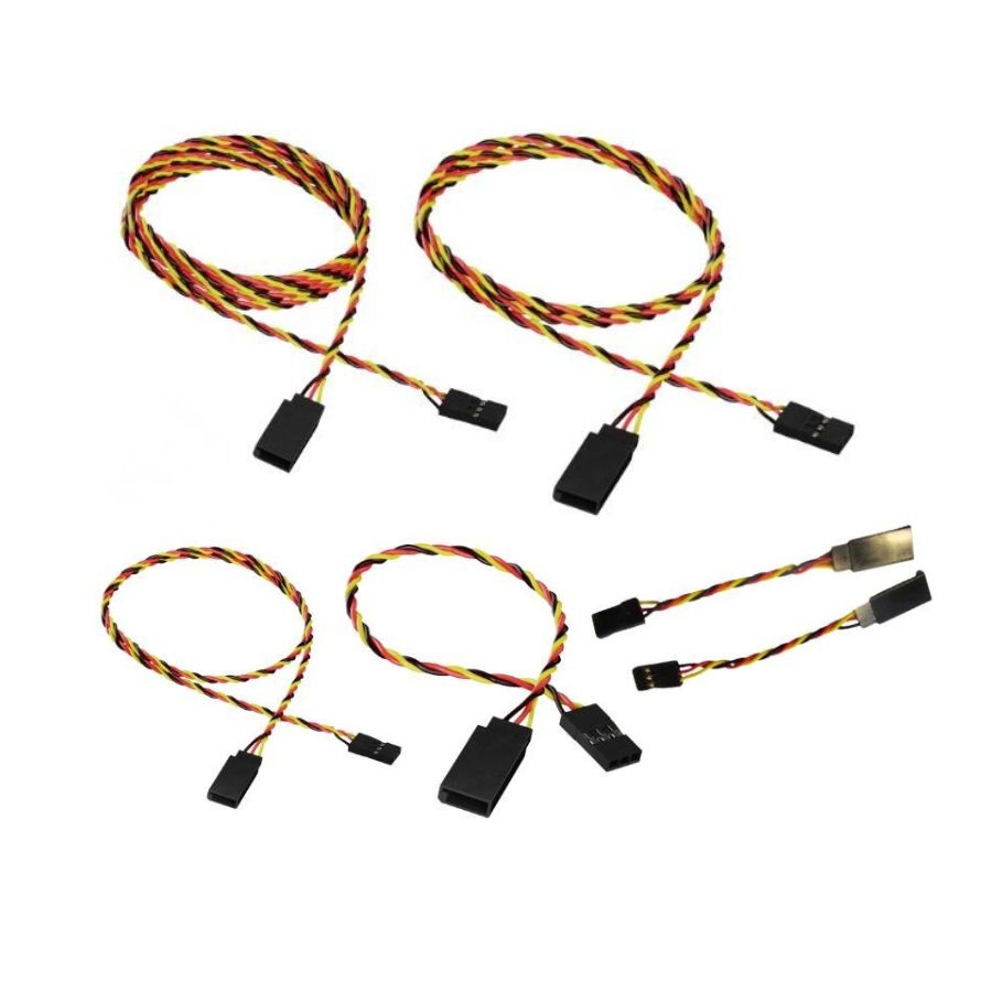 Servo Extensions, 26 Gauge, JR/Universal, 2 pack (Various Lengths), Gator RC