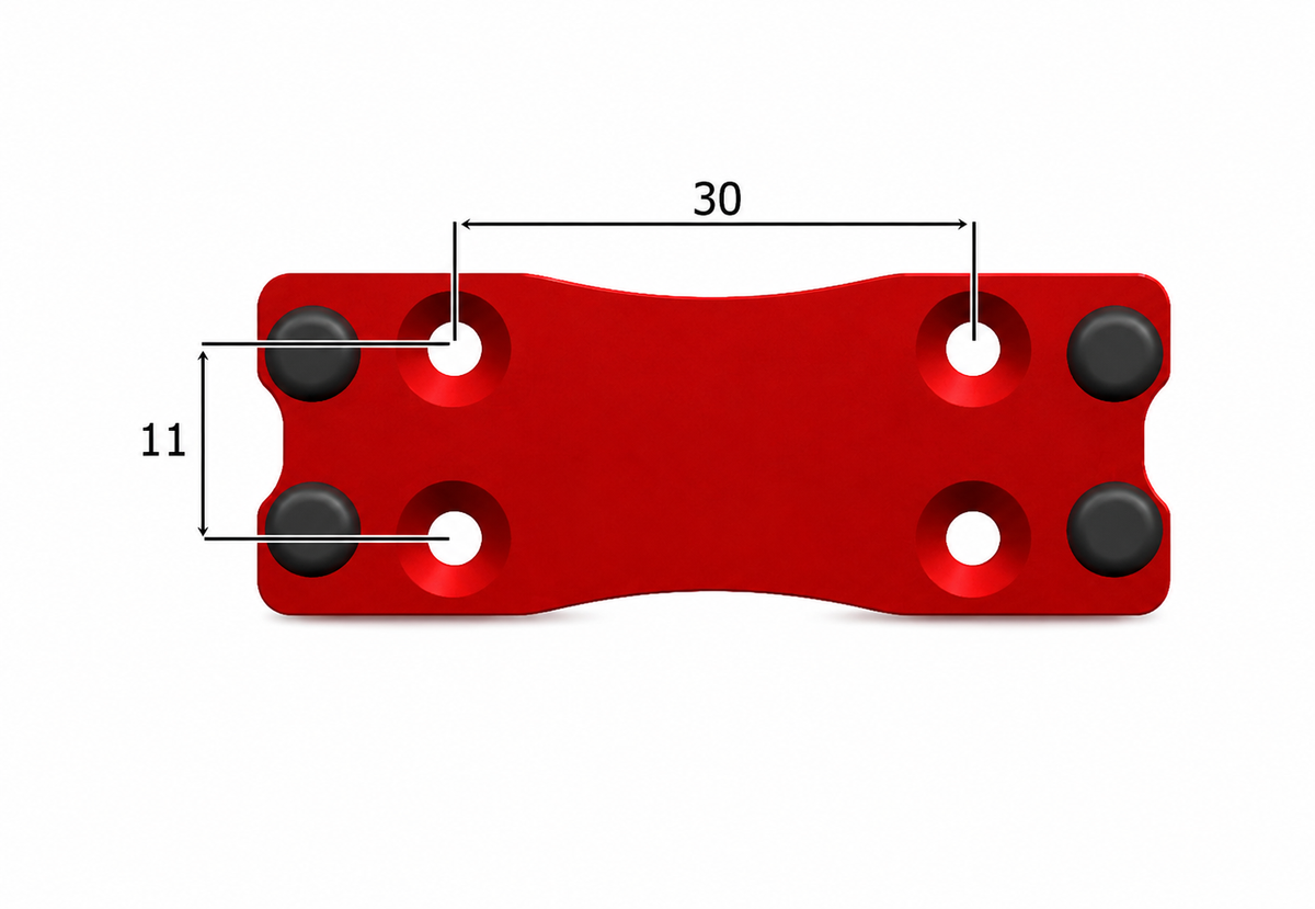 Secraft Side Servo Mount V2 - Aluminum (Red)