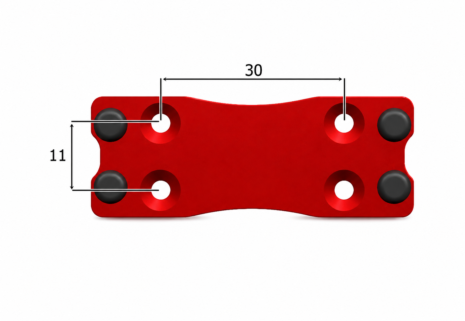 Secraft Side Servo Mount V2 - Aluminum (Red)
