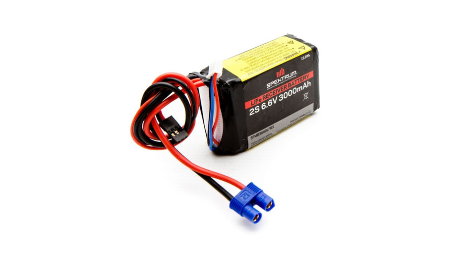 2s 4000mAh 6.6V LiFe Receiver Battery: Universal Receiver, EC3 (SPMB4000LFRX) (Spektrum)