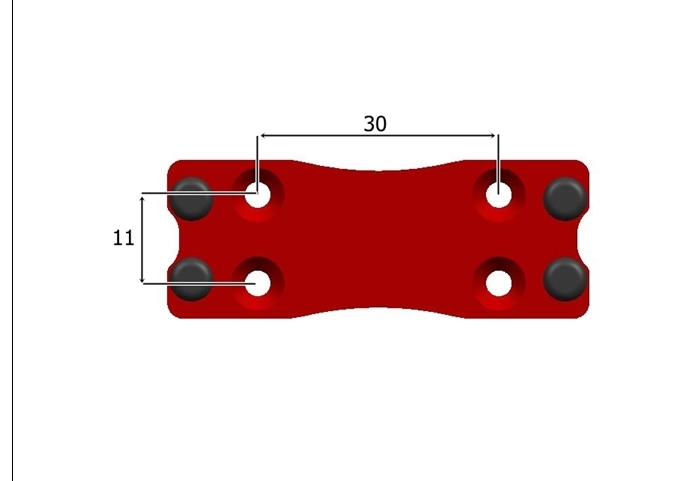 Secraft Side Servo Mount V2 - Aluminum (Red)