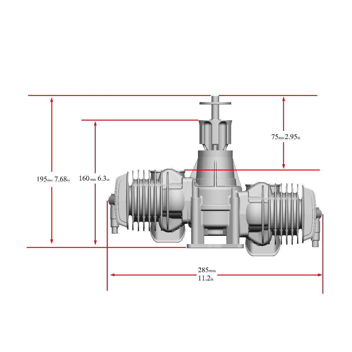 Stinger Pro 125cc twin-cylinder gas engine for large-scale RC airplanes