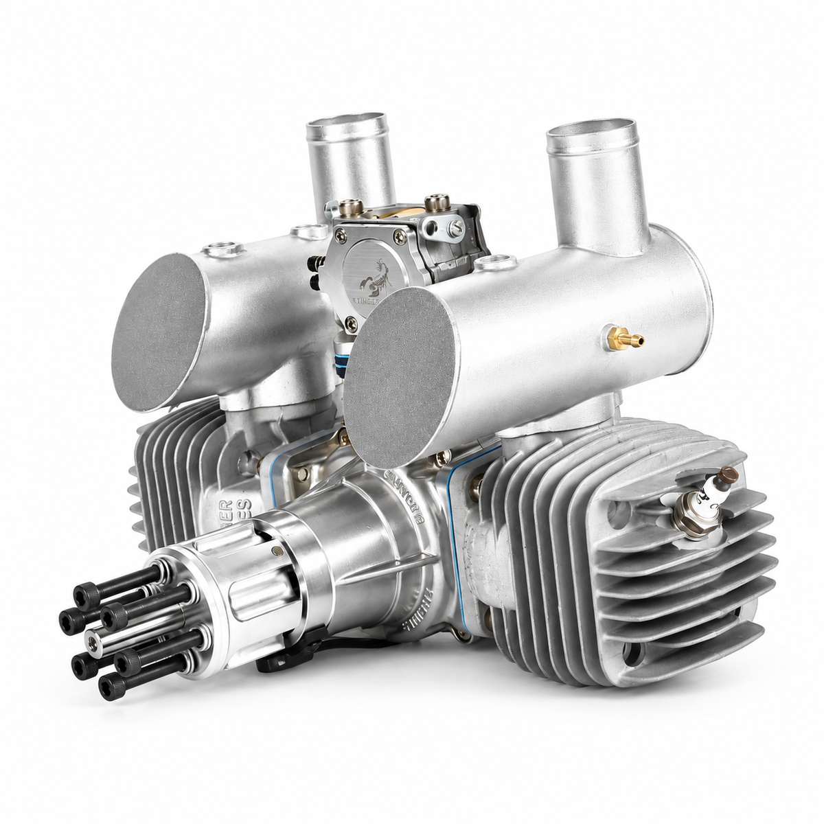 Stinger Pro 125cc twin-cylinder gas engine for large-scale RC airplanes