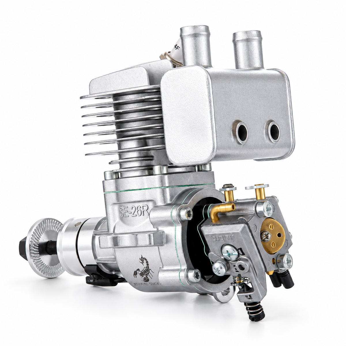 Stinger 26cc rear exhaust RC gas engine with muffler and CDI ignition